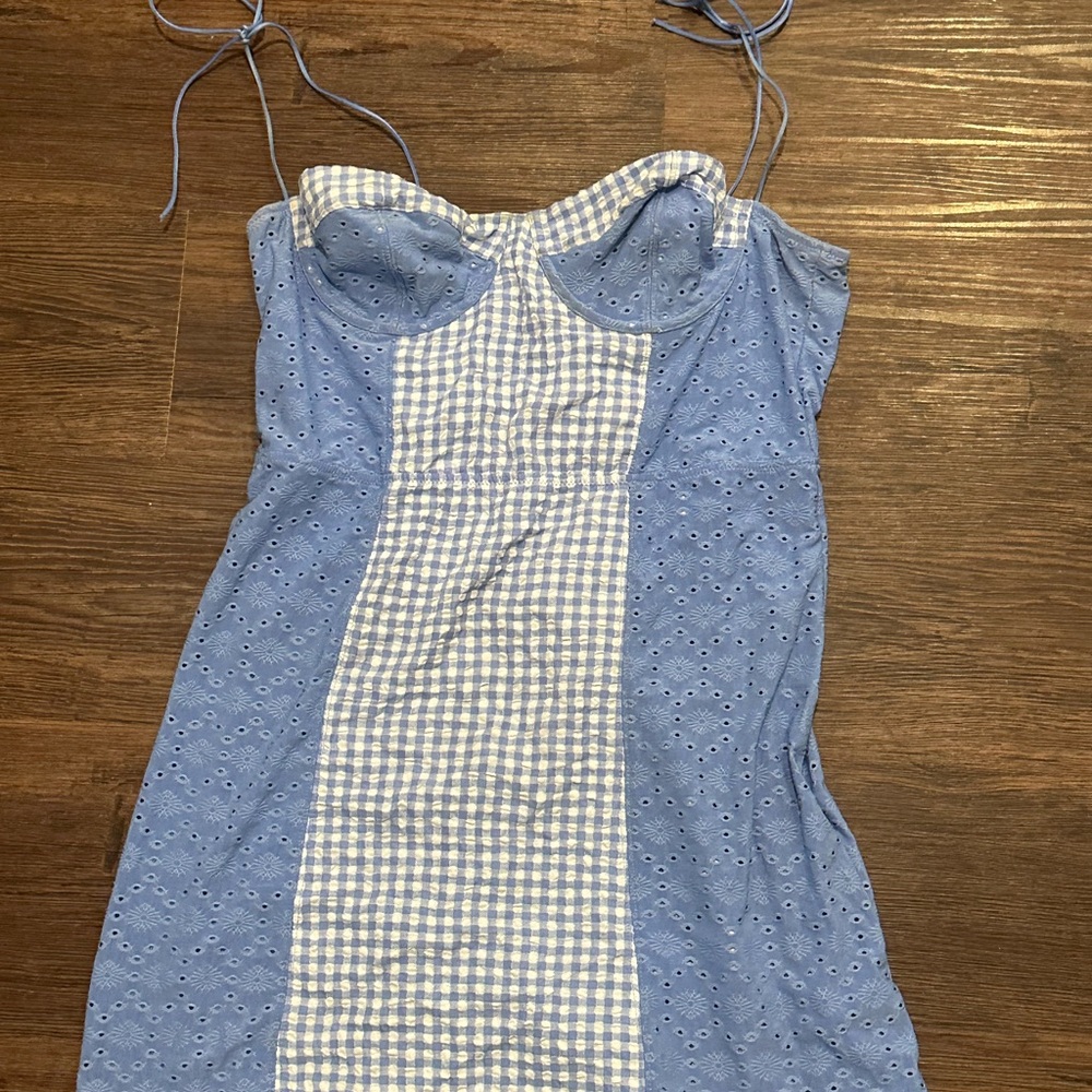 Urban Outfitters Blue and White Mini Dress